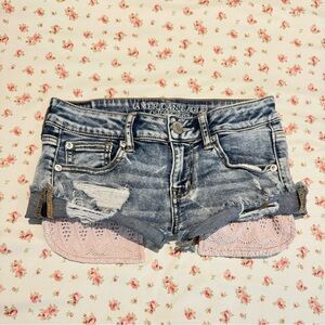 y2k 2000s low rise American eagle denim booty shorts💖💖